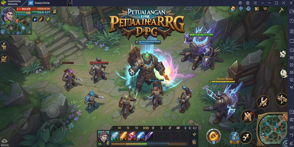 Tangkapan layar 5RT menampilkan aksi pertempuran yang mendebarkan di dunia RPG.