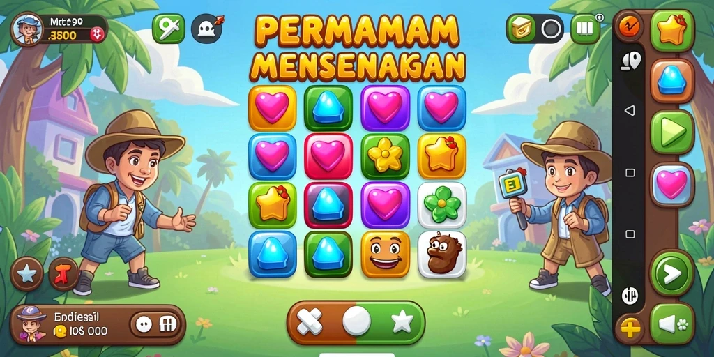 Tampilkan gameplay seru dari 9ET dengan keseruan mencocokkan item.