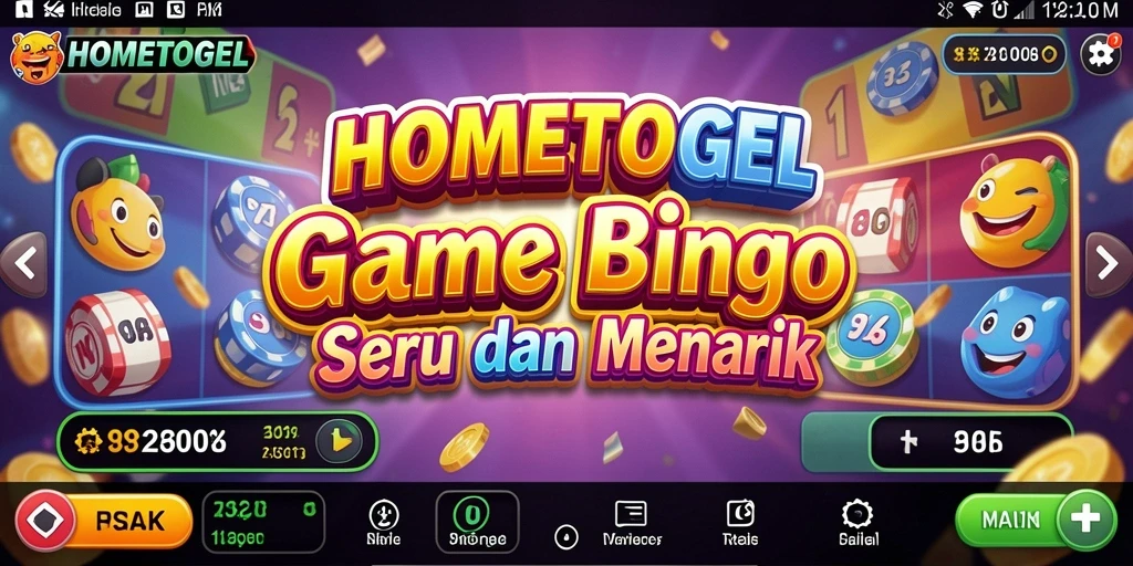 Gameplay HOMETOGEL yang seru dan interaktif dalam permainan Bingo.