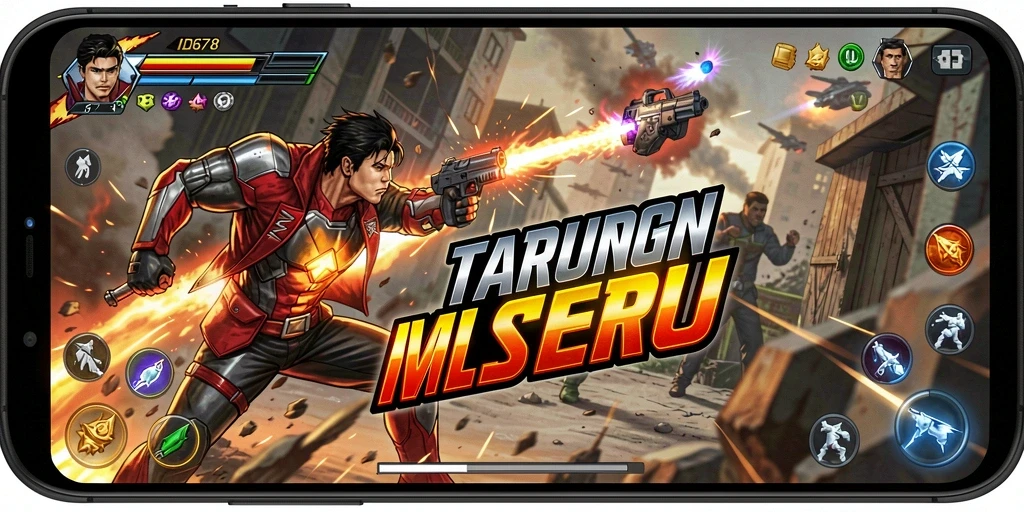 Screenshot utama ID678 menampilkan gameplay aksi yang mendebarkan.