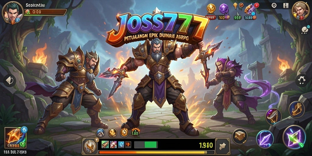 Tampilan gameplay JOSS777 yang memukau dengan pertarungan seru dan karakter menarik.