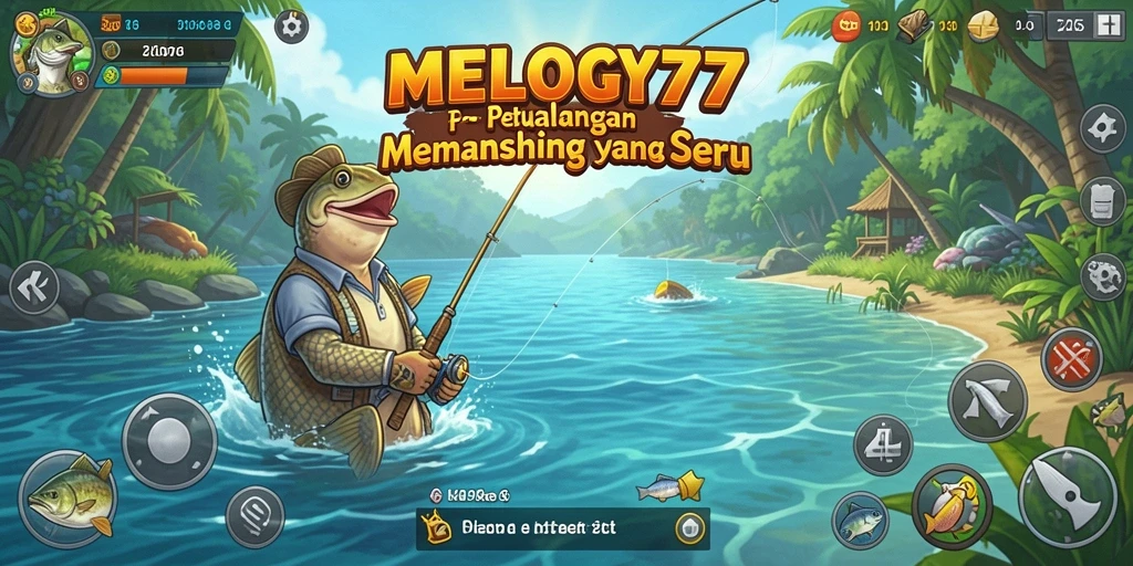 Tampilan permainan memancing yang menarik dan realistis di MELODY77.