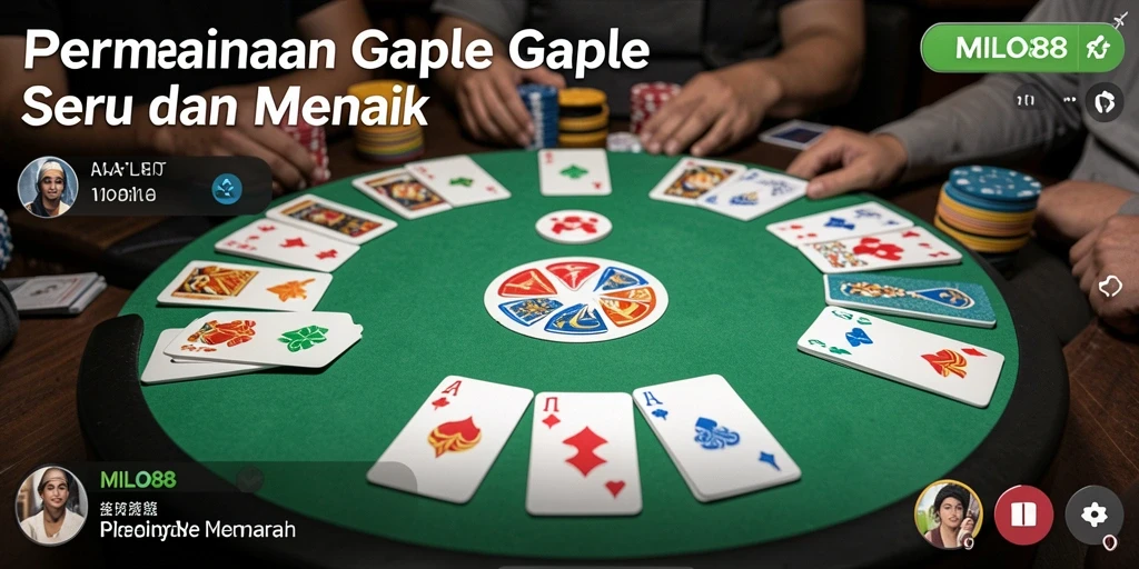 Tampilan gameplay seru Gaple di MILO88 yang mengasyikkan.