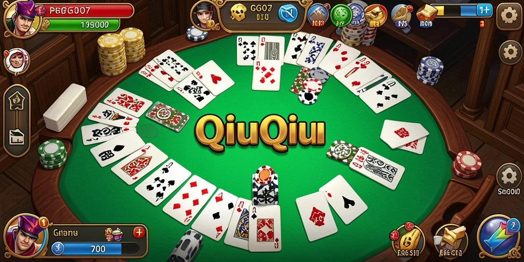 Screenshot menunjukkan gameplay QiuQiu yang menegangkan dan seru.