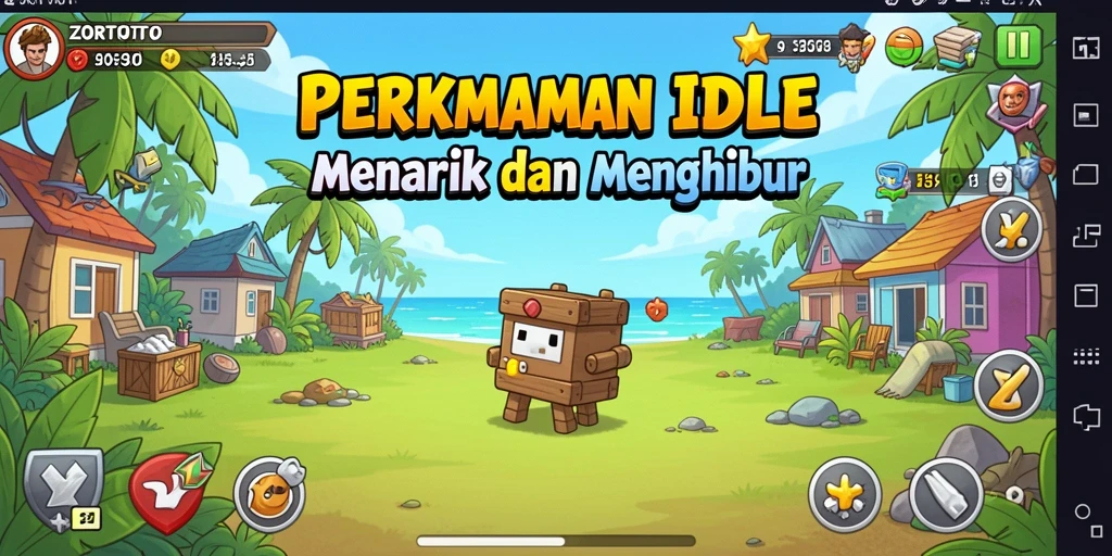 Tampilan gameplay ZORTOTO yang menarik dengan elemen Idle yang menghibur.